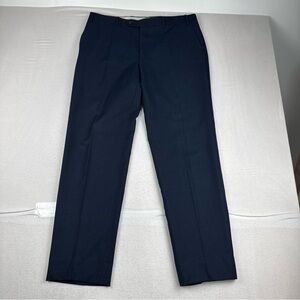 Canali Mens Navy Blue Men 100% Wool Dress Pants fits 36*31 Office Business Italy